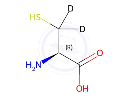 Chemical structure of Acetylcysteine Impurity 2-d2 (Acetylcysteine EP Impurity B-d2)