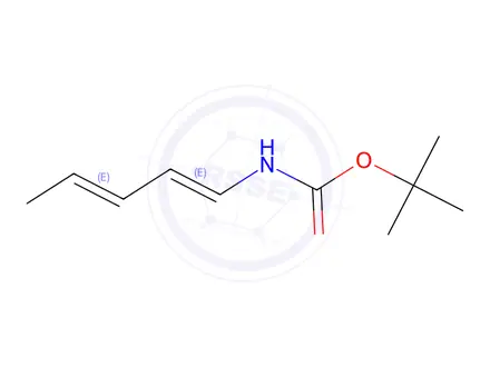 Chemical structure of Carbamic acid, 1,3-pentadienyl-, 1,1-dimethylethyl ester, (E,E)-(9CI)