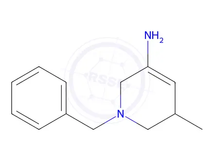 Chemical structure of 1-Benzyl-5-methyl-1,2,5,6-tetrahydropyridin-3-amine