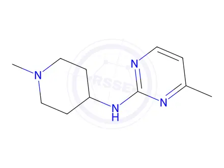Chemical structure of 4-Methyl-N-(1-methylpiperidin-4-yl)pyrimidin-2-amine