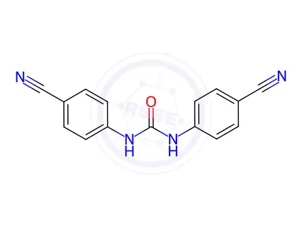 Chemical structure of 1,3-bis(4-cyanophenyl)urea