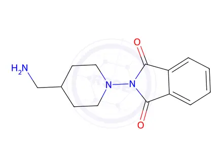 Chemical structure of 2-[4-(Aminomethyl)-1-piperidyl]isoindoline-1,3-dione