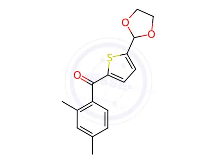 Chemical structure of (5-(1,3-Dioxolan-2-yl)thiophen-2-yl)(2,4-dimethylphenyl)methanone