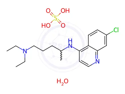 Chemical structure of Chloroquine Sulfate Monohydrate