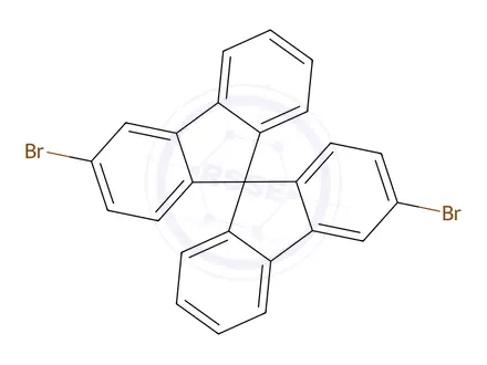 Chemical structure of 3,3'-dibromo-9,9'-spirobi[fluorene]