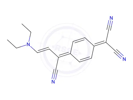 Chemical structure of 2-[4-[1-Cyano-3-(diethylamino)-2-propen-1-ylidene]-2,5-cyclohexadien-1-ylidene]propanedinitrile