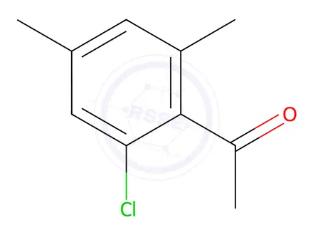 Chemical structure of 1-(2-chloro-4,6-dimethylphenyl)ethan-1-one