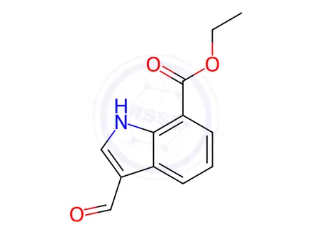Chemical structure of Ethyl 3-formyl-1H-indole-7-carboxylate