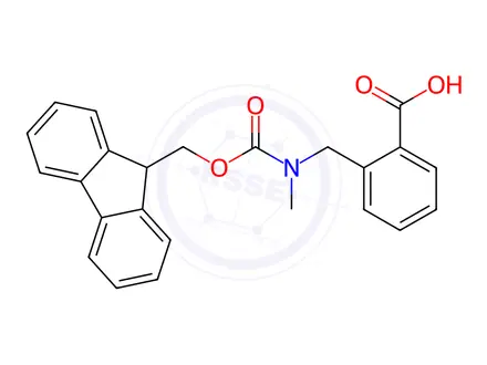 Chemical structure of Benzoic acid, 2-[[[(9H-fluoren-9-ylmethoxy)carbonyl]methylamino]methyl]-