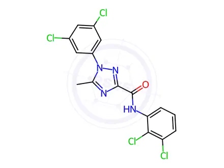 Chemical structure of N-(2,3-Dichlorophenyl)-1-(3,5-dichlorophenyl)-5-methyl-1H-1,2,4-triazole-3-carboxamide