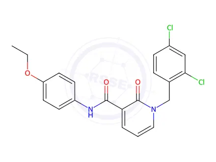 Chemical structure of 1-[(2,4-Dichlorophenyl)methyl]-N-(4-ethoxyphenyl)-2-oxo-1,2-dihydropyridine-3-carboxamide