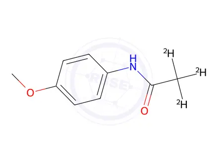 Chemical structure of N-(4-methoxyphenyl)acetamide-d3