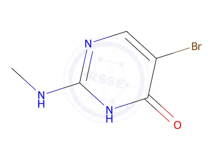 Chemical structure of 5-bromo-2-(methylamino)-3,4-dihydropyrimidin-4-one