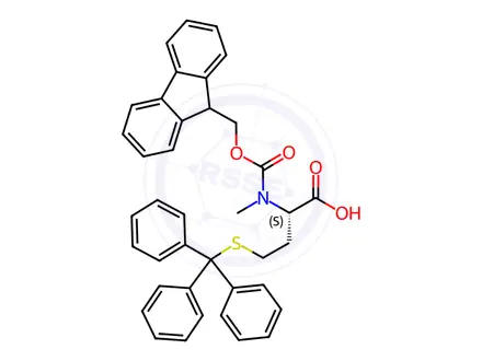 Chemical structure of Fmoc-N-me-homocys (trt)-OH