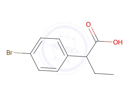 Chemical structure of 2-(4-Bromophenyl)butanoic acid