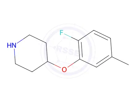 Chemical structure of 4-(2-Fluoro-5-methylphenoxy)piperidine