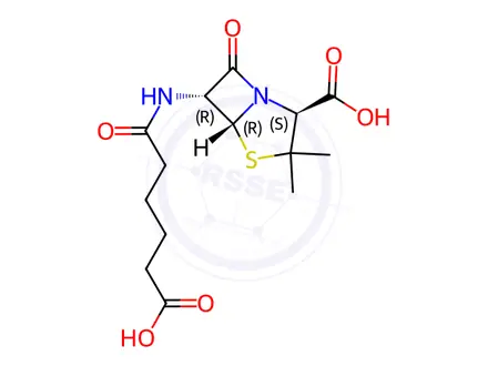 Chemical structure of Adipyl-6-aminopenicillanic acid