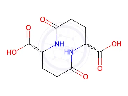 Chemical structure of 5,10-dioxo-1,6-diazecane-2,7-dicarboxylic acid