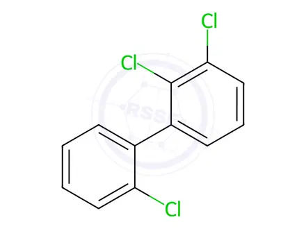 Chemical structure of 2,2',3-Trichlorobiphenyl
