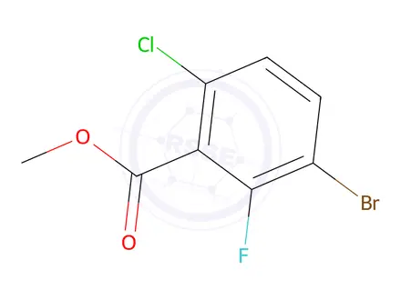 Chemical structure of Methyl3-bromo-6-chloro-2-fluorobenzoate
