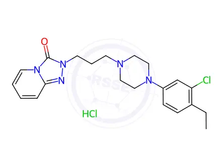 Chemical structure of Trazodone Hydrochloride Impurity 5 Hydrochloride (Trazodone Hydrochloride BP Impurity E Hydrochloride) (Trazodone Hydrochloride EP Impurity E Hydrochloride)