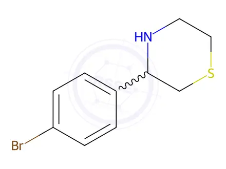 Chemical structure of 3-(4-bromophenyl)thiomorpholine