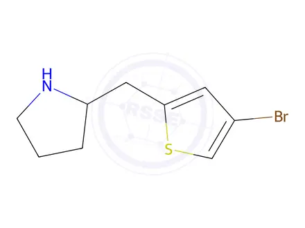 Chemical structure of 2-((4-Bromothiophen-2-yl)methyl)pyrrolidine