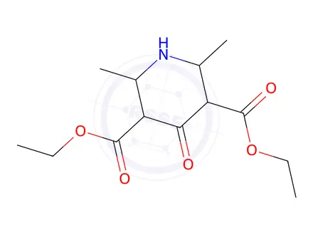 Chemical structure of 2,6-Dimethyl-4-oxo-piperidine-3,5-dicarboxylic acid diethyl ester