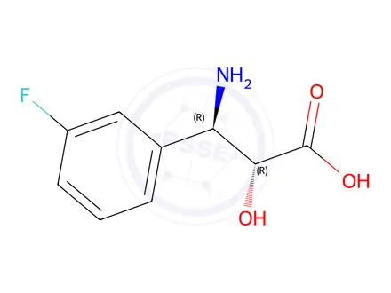 Chemical structure of (2R,3R)-3-amino-3-(3-fluorophenyl)-2-hydroxypropanoic acid