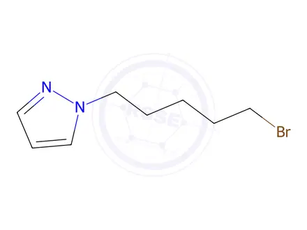 Chemical structure of 1-(5-Bromopentyl)-1h-pyrazole