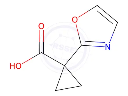 Chemical structure of 1-(1,3-oxazol-2-yl)cyclopropane-1-carboxylic acid