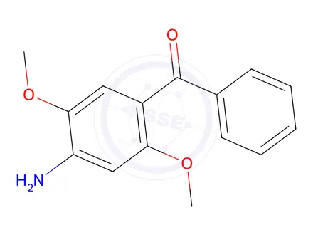 Chemical structure of 4-amino-2,5-dimethoxybenzophenone