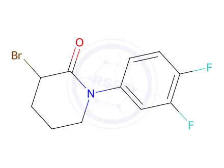 Chemical structure of 3-Bromo-1-(3,4-difluorophenyl)piperidin-2-one