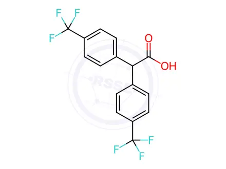 Chemical structure of 2,2-Bis[4-(trifluoromethyl)phenyl]acetic acid