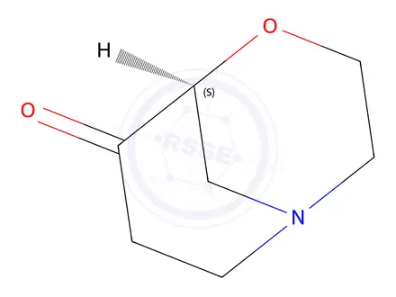 Chemical structure of (5S)-4-oxa-1-azabicyclo[3.3.1]nonan-6-one