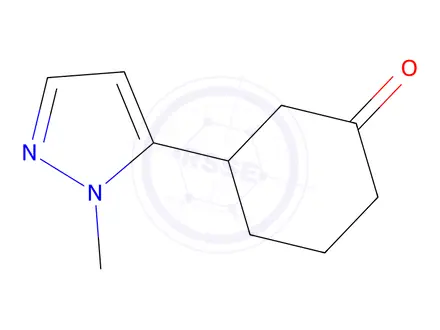 Chemical structure of 3-(1-methyl-1H-pyrazol-5-yl)cyclohexan-1-one