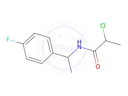 Chemical structure of 2-Chloro-N-[1-(4-fluorophenyl)ethyl]propanamide