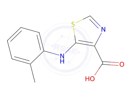 Chemical structure of 5-(O-tolylamino)thiazole-4-carboxylic acid