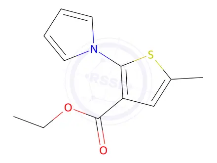 Chemical structure of Ethyl 5-methyl-2-(1H-pyrrol-1-yl)thiophene-3-carboxylate