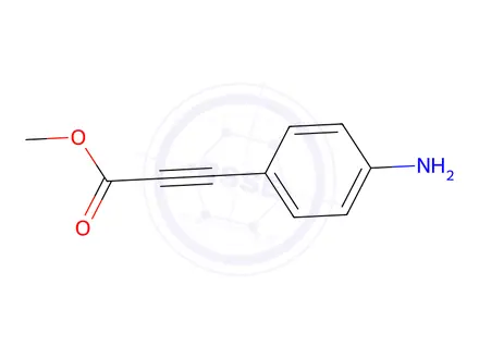 Chemical structure of methyl 3-(4-aminophenyl)prop-2-ynoate