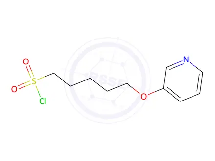 Chemical structure of 5-(Pyridin-3-yloxy)pentane-1-sulfonyl chloride