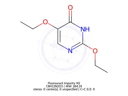 Chemical structure of Fluorouracil Impurity N2