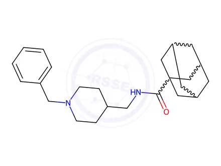 Chemical structure of N-((1-Benzylpiperidin-4-yl)methyl)adamantane-1-carboxamide