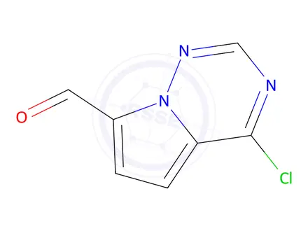 Chemical structure of 4-chloropyrrolo[2,1-f][1,2,4]triazine-7-carbaldehyde