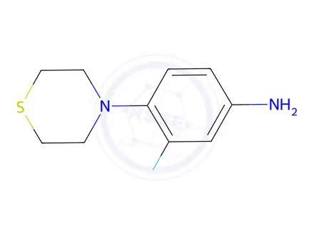 Chemical structure of 3-fluoro-4-thiomorpholin-4-ylaniline