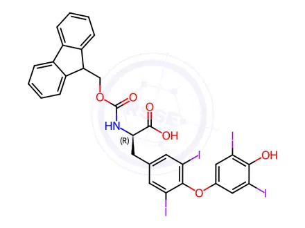 Chemical structure of Fmoc-D-thyroxine