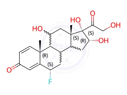Chemical structure of 6a-Fluoro-16a-Hydroxyprednisolone