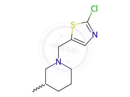 Chemical structure of 1-[(2-chloro-1,3-thiazol-5-yl)methyl]-3-methylpiperidine