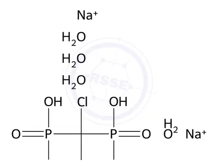 Chemical structure of Disodium Clodronate Tetrahydrate