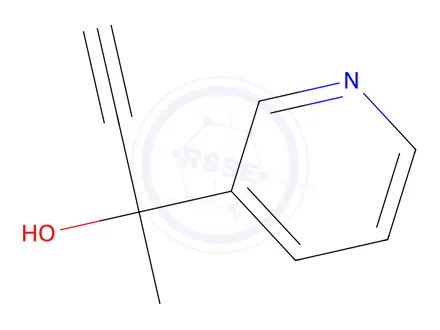 Chemical structure of 2-(Pyridin-3-yl)but-3-yn-2-ol